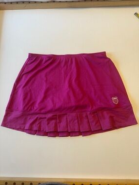 K-Swiss Magenta Pleated Mini Tennis Skirt